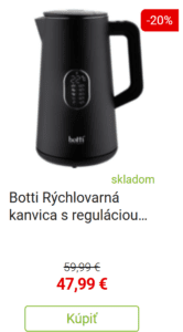 Botti Rýchlovarná kanvica s reguláciou teploty Denver 1,5 l
