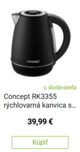 Rýchlovarná kanvica s teplomerom Concept RK3355 rýchlovarná kanvica s reguláciou teploty