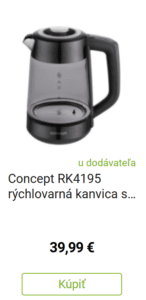 Concept RK4195 rýchlovarná kanvica s reguláciou teploty