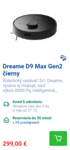 Dreame D9 Max Gen2 čierny