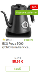 ECG Forza 5000 rýchlovarná kanvica Nero