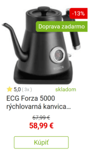 ECG Forza 5000 rýchlovarná kanvica Nero