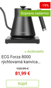 ECG Forza 8000 rýchlovarná kanvica Nero