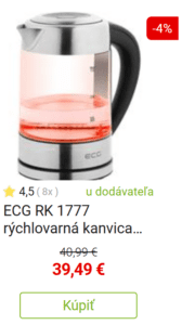 ECG RK 1777 rýchlovarná kanvica Colore