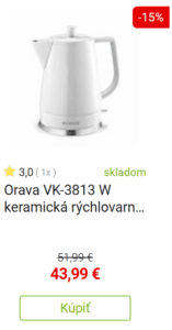 Keramická rýchlovarná kanvica