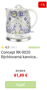 Keramická rýchlovarná kanvica