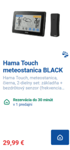 Meteostanica Planeo Hama Touch meteostanica BLACK