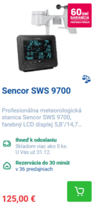 Najlepšia meteostanica Meteostanica Planeo Sencor SWS 9700