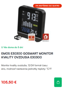 Meteostanica WiFi EMOS E30300 GOSMART MONITOR KVALITY OVZDUSIA E30300