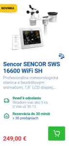 Meteostanica WiFi Sencor SENCOR SWS 16600 WiFi SH