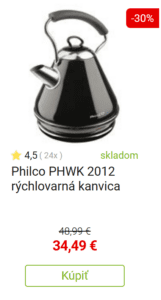 Philco PHWK 2012 rýchlovarná kanvica