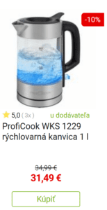 ProfiCook WKS 1229 rýchlovarná kanvica 1 l