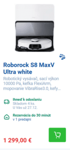 Roborock S8 MaxV Ultra white