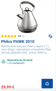 Rýchlovarná kanvica retro Philco PHWK 2010