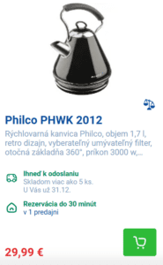 Rýchlovarná kanvica retro Philco PHWK 2012