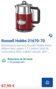 Rýchlovarná kanvica retro Russell Hobbs 21670-70