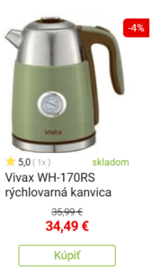 Vivax WH-170RS rýchlovarná kanvica