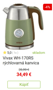 Vivax WH-170RS rýchlovarná kanvica