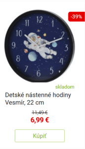 Nástenné hodiny do detskej izby