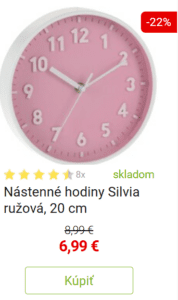 Hodiny do kuchyne na stenu