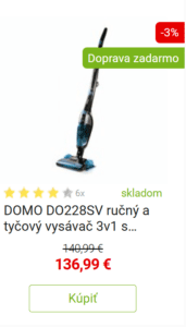 Elektrický mop na podlahu recenzie