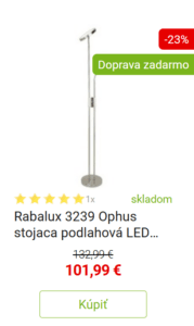 Stojaca lampa do obývačky