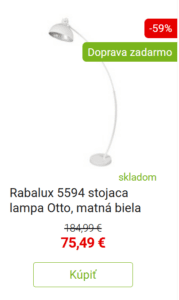 Stojaca lampa do obývačky