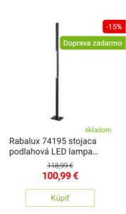 Stojaca lampa do obývačky