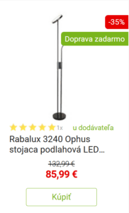 Stojaca lampa do obývačky