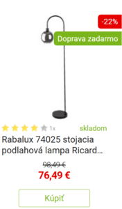 Stojaca lampa do obývačky