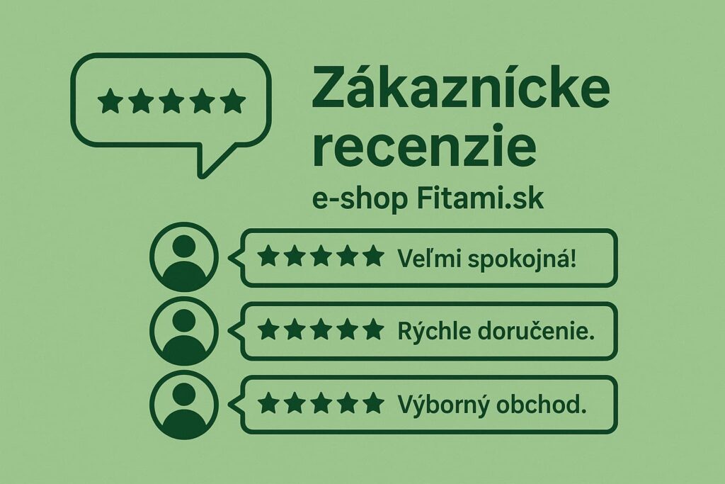 Zákaznícke recenzie na e-shop Fitami.sk v slovenskom jazyku