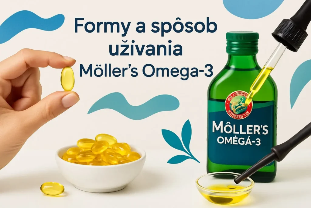 Formy a spôsob užívania Möller’s Omega-3 – kapsuly a tekutý olej