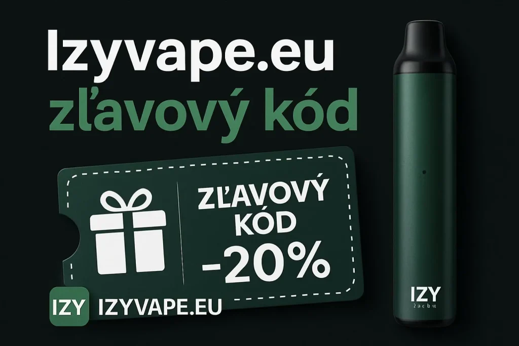 Izyvape.eu zľavový kód – aktuálne kupóny a zľavy na e-cigarety Izy Vape