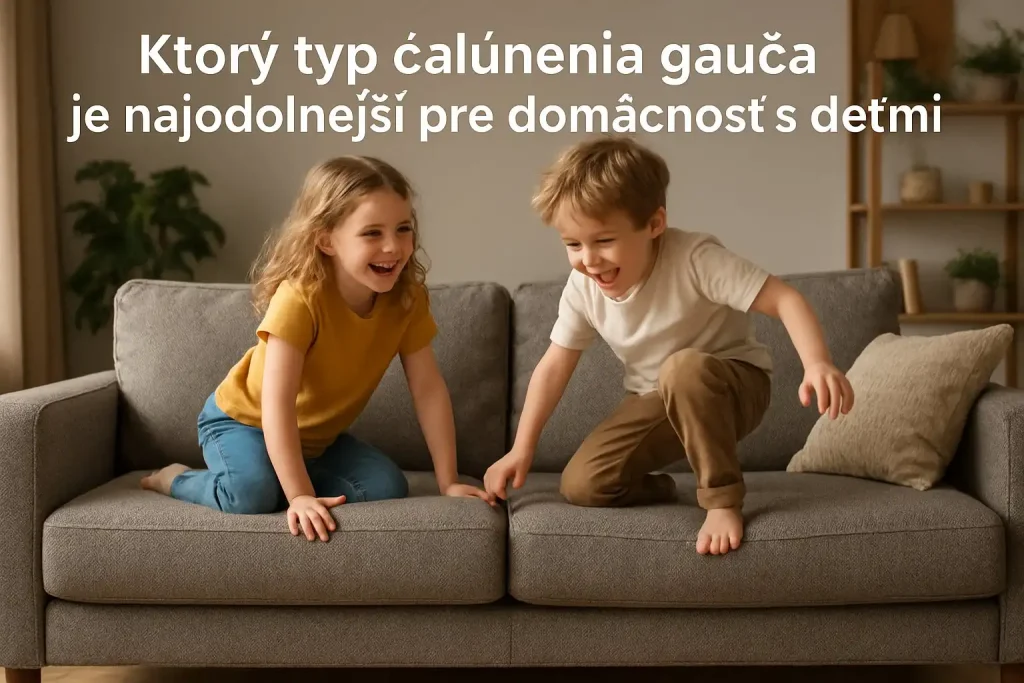 Ktorý typ čalúnenia gauča je najodolnejší pre domácnosť s deťmi – praktické tipy a vizuálne ukážky odolných materiálov pre slovenské domácnosti.