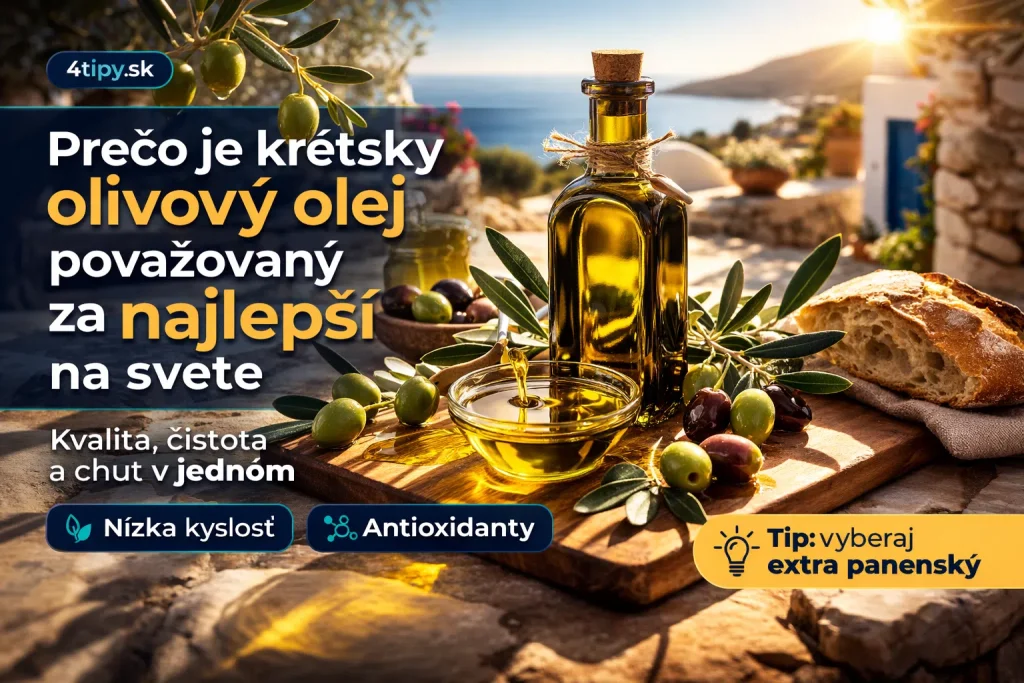 krétsky olivový olej, najlepší olivový olej na svete, krétsky extra panenský olivový olej, kvalitný olivový olej z Kréty, olivový olej Kréta, prémiový olivový olej, zdravý olivový olej, 4tipy.sk